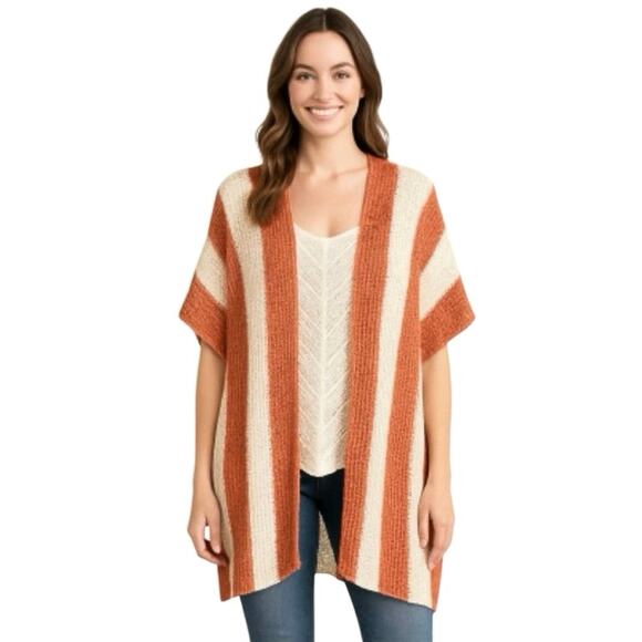 Maurices XL Orange Cream Crochet Knit Cardigan - Picture 2 of 11